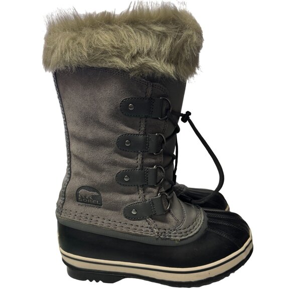 Sorel Other - Sorel Joan of Arctic Boots Youth Size 3 Gray Black Waterproof Insulated Winter